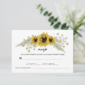 Cartons Réponse Tournesol aquarelle romantique (Debout devant)