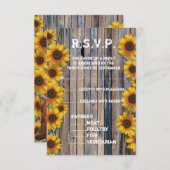 Cartons Réponse Tournesol de cowboy rustique (Devant / Derrière)