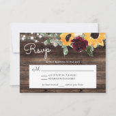 Cartons Réponse Tournesol et Rose Bois rustique rouge Bourgogne (Devant)