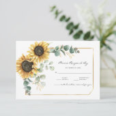 Cartons Réponse Tournesol Eucalyptus Floral Botanique (Debout devant)