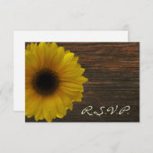Cartons Réponse Tournesol jaune et Mariage de automne en bois d'éc (Devant / Derrière)