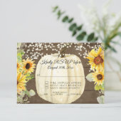 Cartons Réponse Tournesol Rustique Floral Citrouille Twinkle Light (Debout devant)