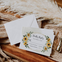Tournesol rustique | Mariage d'aquarelle simple