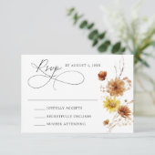 Cartons Réponse Tournesols d'automne rustique et Mariage Fleur sau (Debout devant)