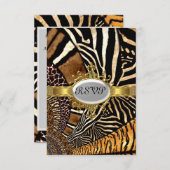 Cartons Réponse Tous les animaux apparence de peau Anniversaire Fê (Devant / Derrière)