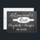 Cartons Réponse Tout ce dont vous avez besoin est Love Chalkboard<br><div class="desc">Tout Ce Dont Vous Avez Besoin Est Love Chalkboard Mariage Collection - Cartes RSVP.</div>