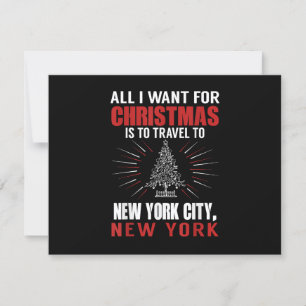 Cartons Réponse Tout Ce Que Je Veux Pour Voyage De Noël À New York