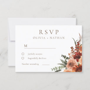 Cartons Réponse Toutes les saisons Divine Boho Floral Mariage