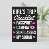 Cartons Réponse Travel Art Girls Trip Checklist (Debout devant)
