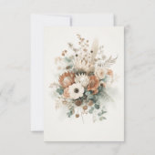 Cartons Réponse Trendy Terracotta Flowers Elegant Wedding (Dos)