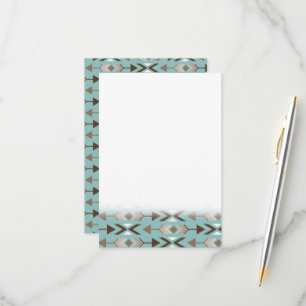 Cartons Réponse Tribal Geometric Shapes Boho Ethnic Blue