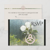 Cartons Réponse Triquetra de Rose blanche sauvage à jeun Ste (Devant / Derrière)