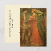 Cartons Réponse Tristan et Isolde par JW Waterhouse Mariage (Devant / Derrière)