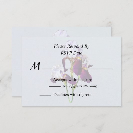 Cartons Réponse Trois Irlandais dans les nuances de Magenta (Devant / Derrière)