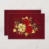 Cartons Réponse Trois Roses de bijoux (Devant / Derrière)