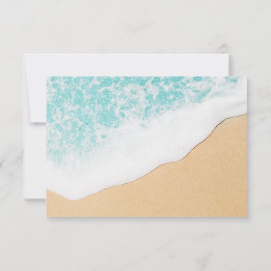 Cartons Réponse Tropical Beach Palm String Lights Wedding (Dos)