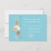 Cartons Réponse Tropical Beach Shells Starfish Nautilus Été (Devant)