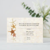 Cartons Réponse Tropical Beach Shells Starfish Nautilus Été (Debout devant)