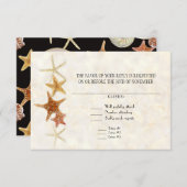 Cartons Réponse Tropical Beach Shells Starfish Nautilus Été (Devant / Derrière)