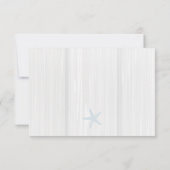 Cartons Réponse Tropical Beach Starfish Rustic Blue Meal Choice (Dos)