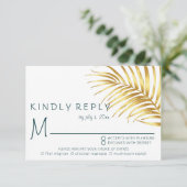 Cartons Réponse Tropical Mariage de luxe choix de repas (Debout devant)