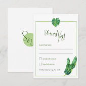 Cartons Réponse Tropical moderne (Devant / Derrière)