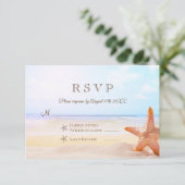 Cartons Réponse Tropical Summer Starfish Beach Wedding (Debout devant)