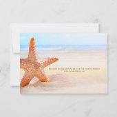 Cartons Réponse Tropical Summer Starfish Beach Wedding (Dos)