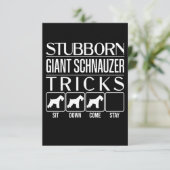 Cartons Réponse Trucs de Schnauzer Géant Stubborn, Schna Géant Fun (Debout devant)