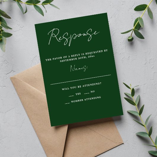 Cartons Réponse True Simplicity 3 Script Minimal Mariage À feuilla