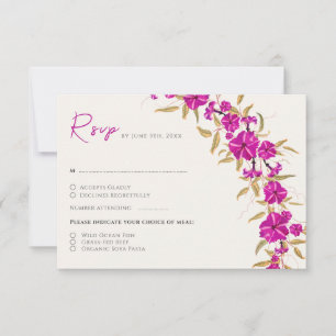 Cartons Réponse Trumpet sauvage violet Vin Fleur Jardin Mariage