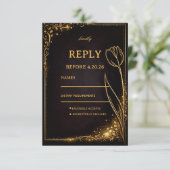 Cartons Réponse Tulipe dorée Luxe Étincelle (Debout devant)