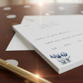 Cartons Réponse Tulipes dans Delft Blue personnalisable