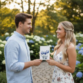 Cartons Réponse Tulipes dans Delft Blue personnalisable