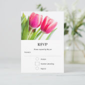 Cartons Réponse Tulipes roses avec Feuille vert photo (Debout devant)