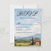 Cartons Réponse Tuscan Countryside Scenery Wedding Response Card (Devant)