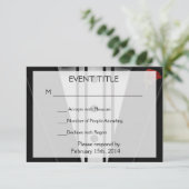 Cartons Réponse Tuxedo avec Monogramme de Cravate Bow (Debout devant)