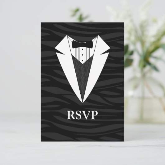 Cartons Réponse Tuxedo noir/blanc (Debout devant)