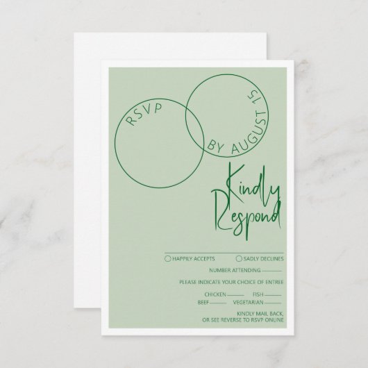 Cartons Réponse Two Rings Response Card (Devant / Derrière)