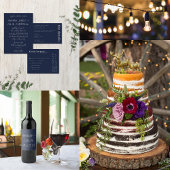 Cartons Réponse Typographie manuscrite décontractée Silver & Navy