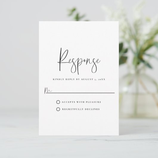 Cartons Réponse Typographie minimale (Debout devant)