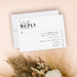 Cartons Réponse Typographie minimaliste moderne Mariage Repas blan<br><div class="desc">Une carte RSVP minimaliste de mariage avec options de repas en noir et blanc, pour un look moderne et chic. Mélangez et associez les couleurs pour une suite mariage unique. Si vous avez besoin d'un design correspondant qui n'est pas dans la collection ou si vous avez besoin d'aide, veuillez me...</div>