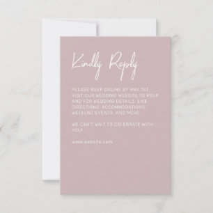 Cartons Réponse Typographie minimaliste Rose pâle