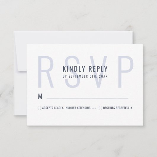 Cartons Réponse Typographie monographique simple Gras Mariage mono (Devant)