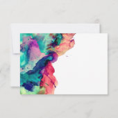 Cartons Réponse Typographie noire avec peinture couleur d'aquarell (Dos)