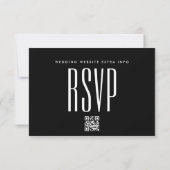 Cartons Réponse Ultra Simple QR CODE Modern Mariage Website (Dos)
