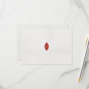 Cartons Réponse un design rouge et marron sur un arrière - plan bl