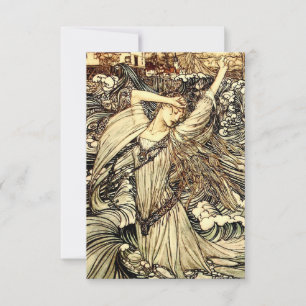 Cartons Réponse « Undine dans les vagues » par Arthur Rackham