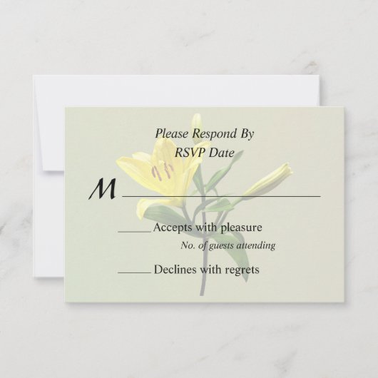 Cartons Réponse Une Lys Jaune (Devant)
