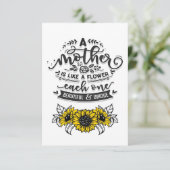 Cartons Réponse Une Mère Est Comme Une Fleur| Citation amusante (Debout devant)